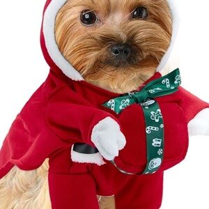 Santa Dog Costume/ hoodie